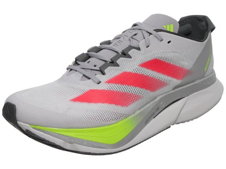 adidas adizero Boston 12 Women's Shoes Grey/Red/Lemon Running