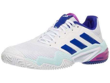 adidas Barricade 13 White/Blue/Aqua Mens Shoe