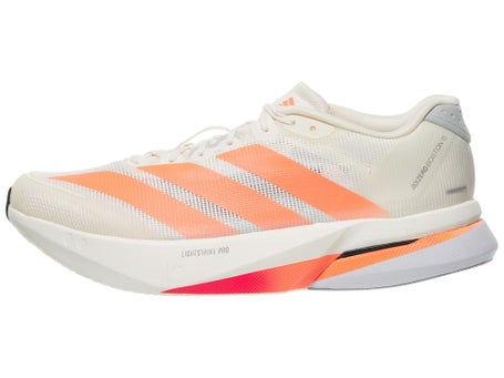 adidas adizero Boston 13\Mens Shoes\White/Orange/Grey