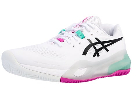 Asics Gel Resolution X Clay Wht Aurora Grn Mens Shoes