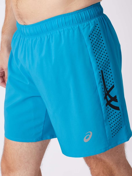 asics blue shorts
