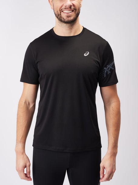 ASICS Mens Icon Short Sleeve Top Black/Carrier Grey