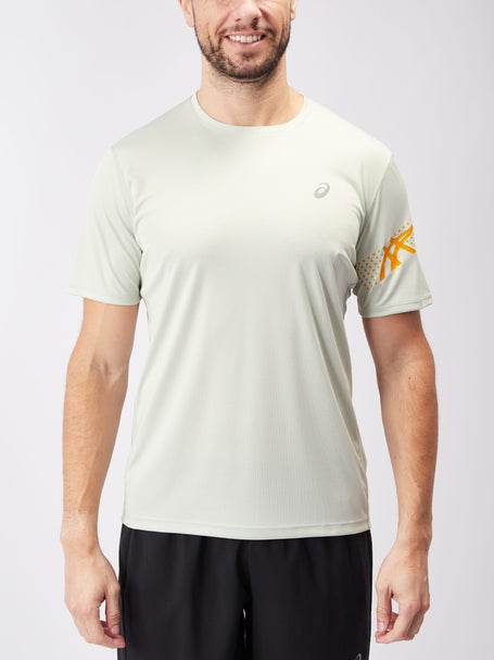 ASICS Men's Icon Short Sleeve Top Light Sage/Sandstorm | Running Warehouse