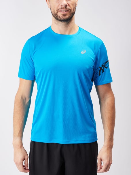 ASICS Mens Icon Short Sleeve Top Island Blue/Black