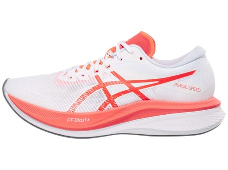 ASICS Magic Speed 3 Women's Shoes White/Sunrise Red | Running Warehouse