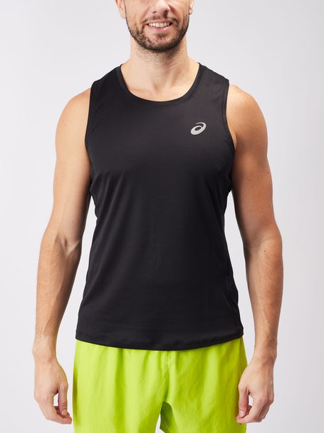 ASICS Mens Silver Singlet Black 