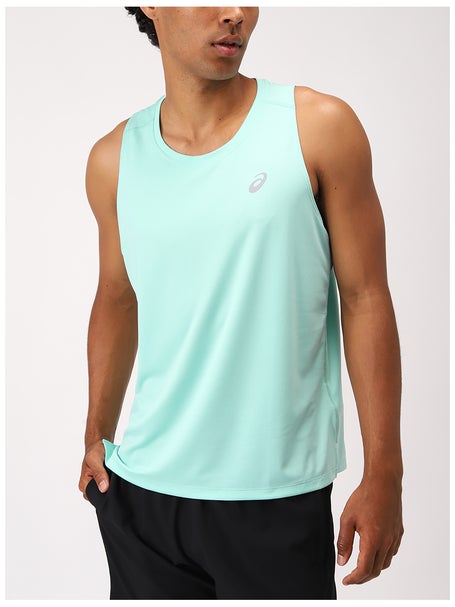 ASICS Mens Silver Singlet Oasis Green