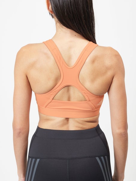 adidas Womens 3Bar Logo Sports Bra - Orange