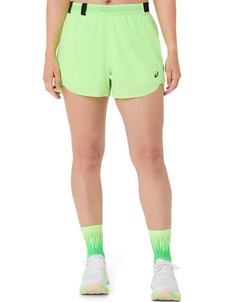 ASICS Womens Metarun Split Short Illuminate Green