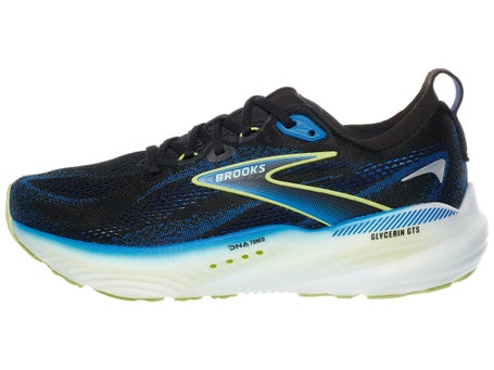 Brooks Glycerin GTS 22\Mens Shoes\Black/Cobalt/Yellow
