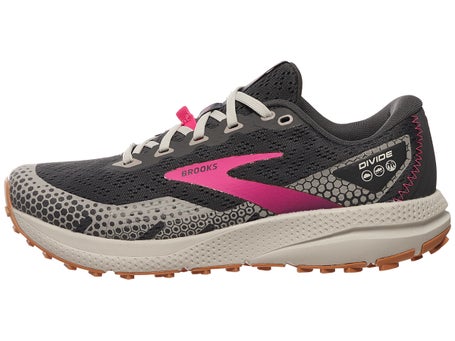 Brooks Divide 3 Women's Shoes Ebony/Grey/Pink | Running Warehouse