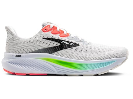 Brooks Ghost 17\Mens Shoes\White/Pink Clay/Gecko