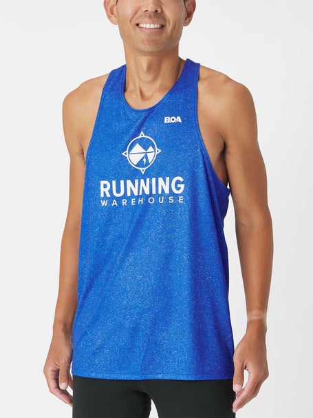 BOA Mens Running Warehouse Singlet Blue