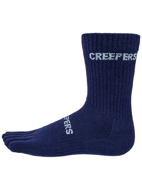 Creepers Merino Crew Toesocks Dark Navy