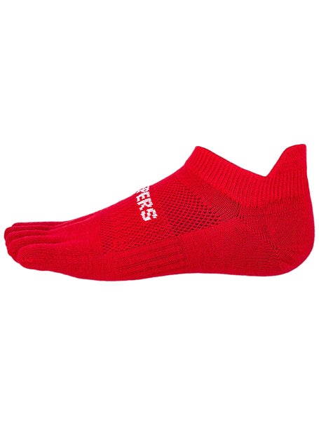 Creepers Merino No-Show-Toesocks Red