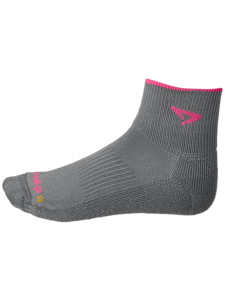 Drymax Trail Running 1/4 Crew Turndown Socks Grey/Pink