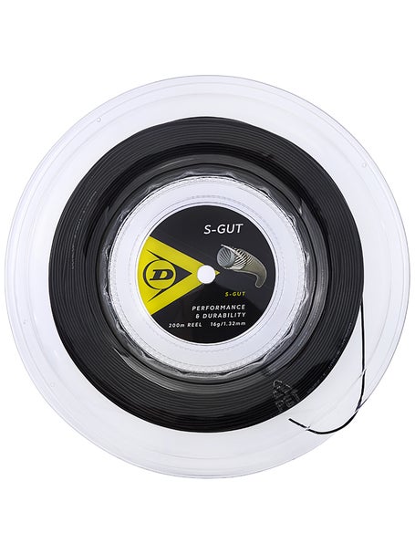 Dunlop Synthetic Gut Black String Reel - 200m