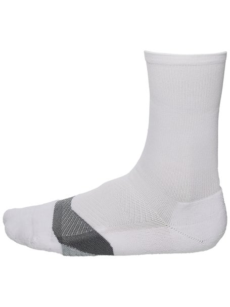 Feetures Elite Light Cushion Mini Crew Socks White