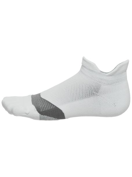 Feetures Elite Light Cushion No Show Tab Socks White