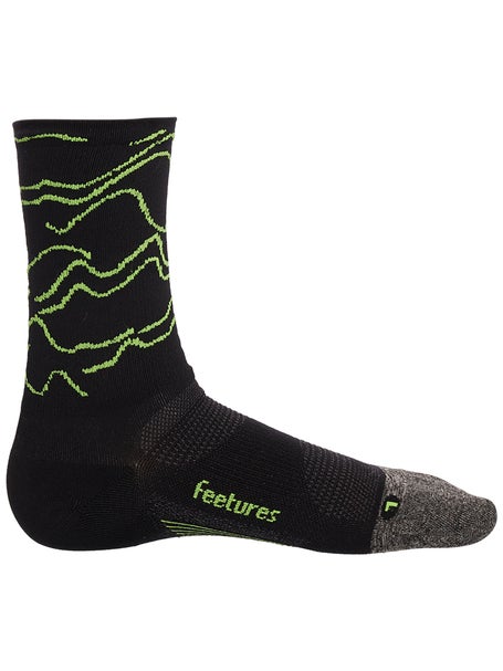 Feetures Elite Light Cushioned Mini Crew Socks - Black High Top