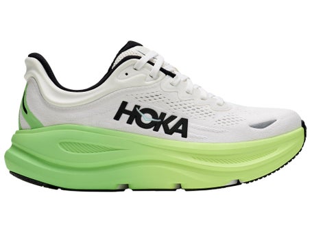 HOKA Bondi 9\Womens Shoes\White/Tart Apple