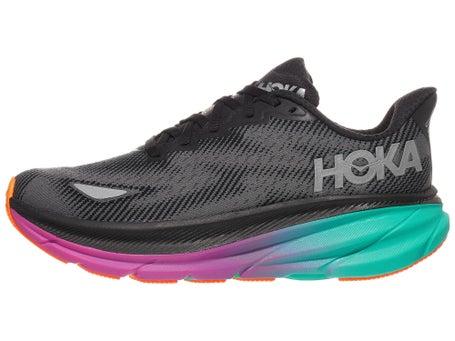 HOKA Clifton 9 GTX\Womens Shoes\Black/Electric Aqua