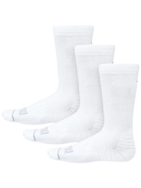 HOKA Crew Run Socks 3-Pack White/White/White