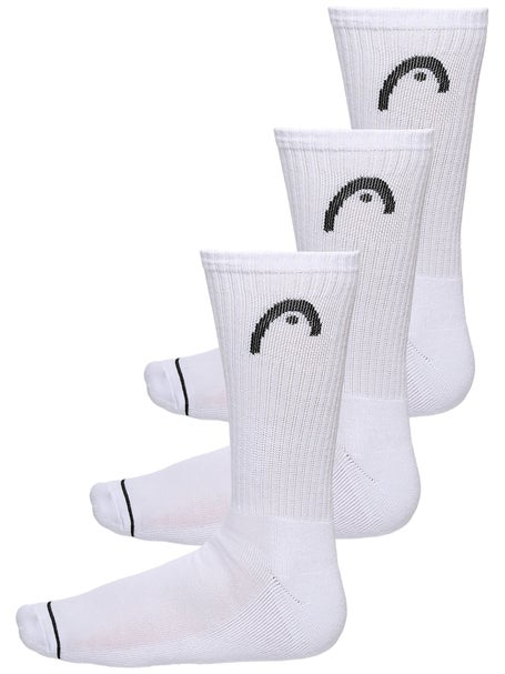 Head Mens Half Cushion Crew Socks 3 Pack - White