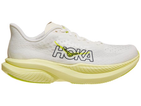 HOKA Mach 6\Womens Shoes\White/Neon Hoka Citrus