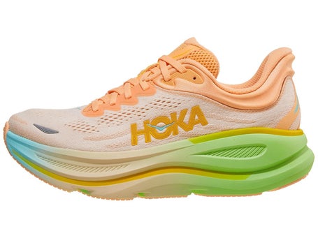 HOKA Bondi 9\Womens Shoes\Frost/Pale Tangerine