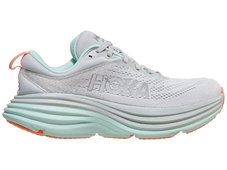 HOKA Bondi 8\Womens Shoes\Stardust/Aqua Breeze
