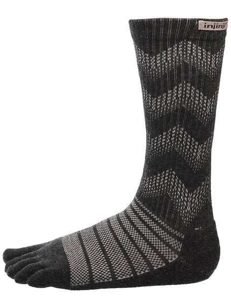 Injinji Outdoor Midweight Crew Wool Toesocks Slate