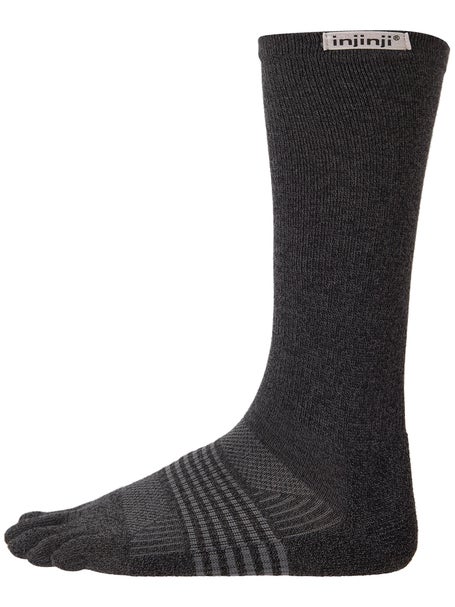 Injinji Womens Trail Midweight Crew Toesocks Granite
