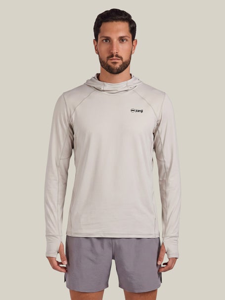 Janji Mens Sunchaser 50 Hooded Long Sleeve Mist