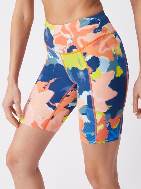 Janji Womens 7 Groundwork Pace Short Blue Collage