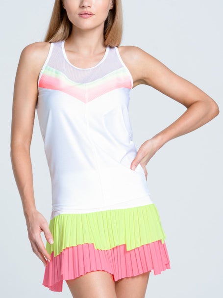 Lucky In Love Womens Sunset Spin Tie Back Tank