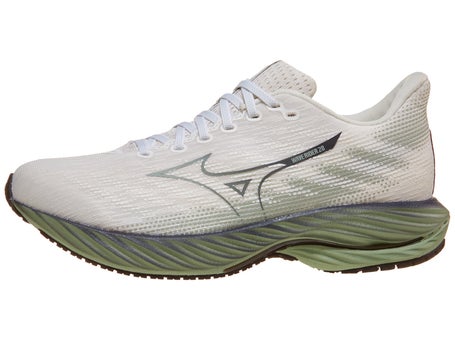 Mizuno Wave Rider 28\Mens Shoes\Snow White/Frost Green