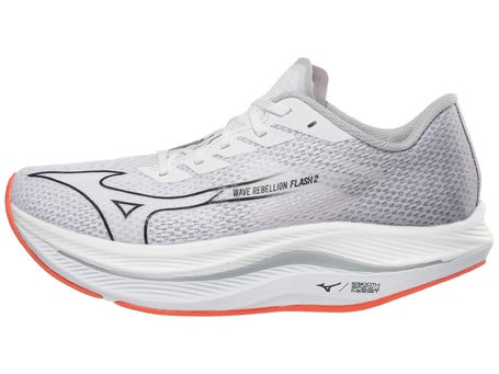 Mizuno Wave Rebellion Flash 2 Men's Shoes White/Black | Running Warehouse