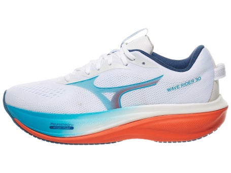 Mizuno Wave Rider 30\Mens Shoes\White/Blue Jewel