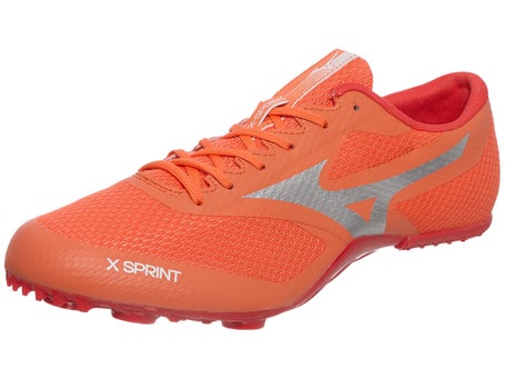 Mizuno X Sprint Unisex Spikes Nasturtium/Silver Running Warehouse