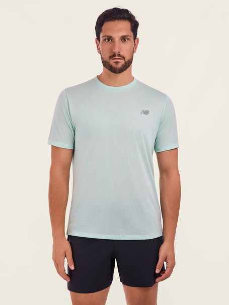 New Balance Mens Athletics T-Shirt Cosmic Jade Heather