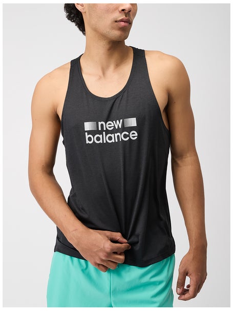 New Balance Mens Athletics Graphic Singlet Black