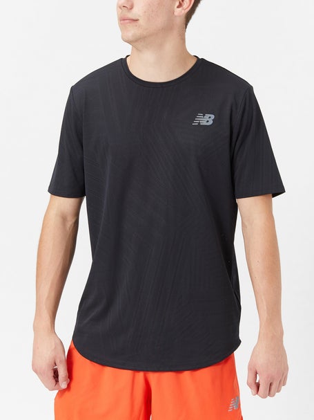 New Balance Men's Q Speed Fuel Short Sleeve, Dynomite Heather, X