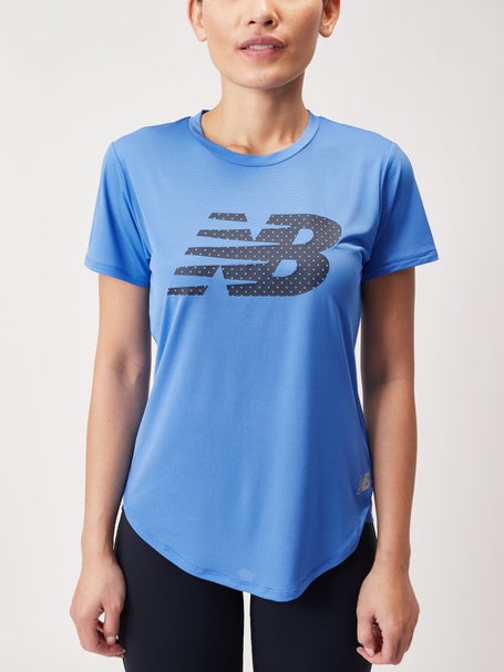 New Balance Womens Accelerate Printed Short Sleeve 