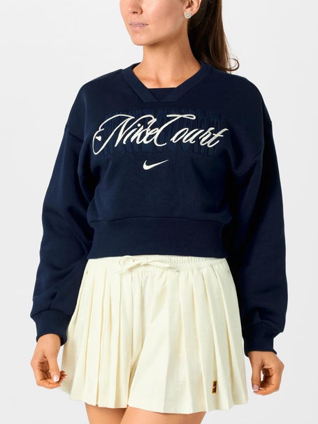 Nike Womens Court Crop Fleece Crewneck