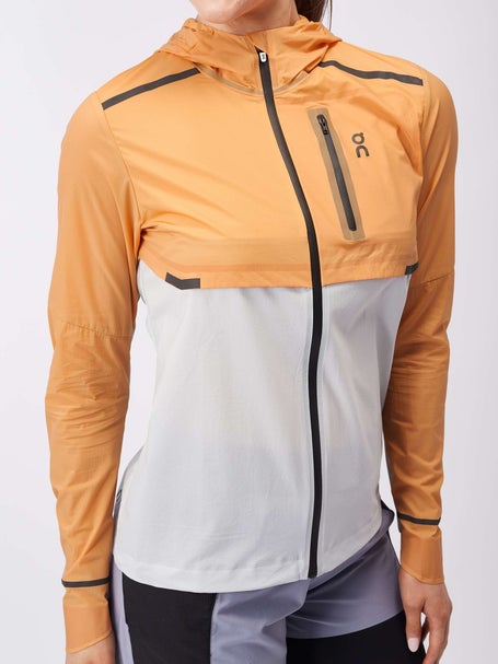 ON Women's Weather-Jacket Mango/Hail Running Warehouse