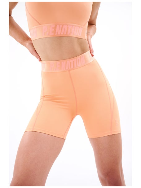 P.E Nation Womens Backcheck Bike Short in Cantaloupe