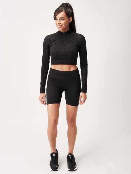 Puma Women's FormKnit Seamless Cropped 1/4 Zip Running Warehouse