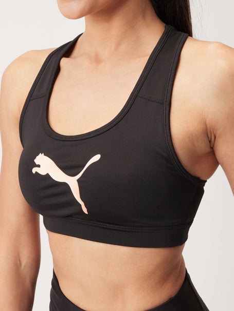 Puma Womens Mid Impact 4Keeps Graphic Bra - Black