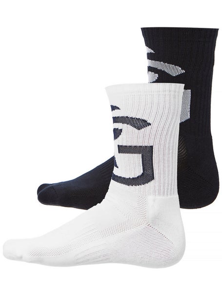 Roland Garros 2-Pack Perf Crew Sock Wh/Navy 43/46